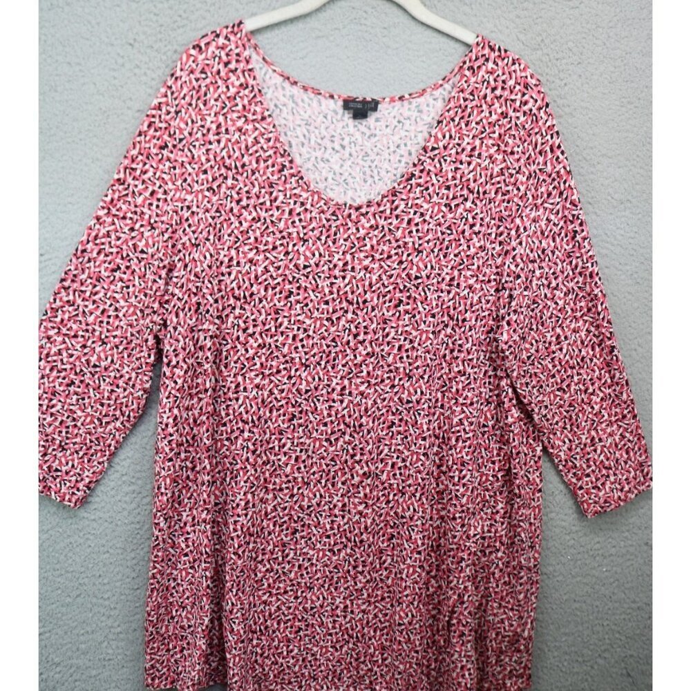 J.Jill Wearever 3/4 Sleeve Tunic-Size XL-Asymmetrical Hemline-Classic